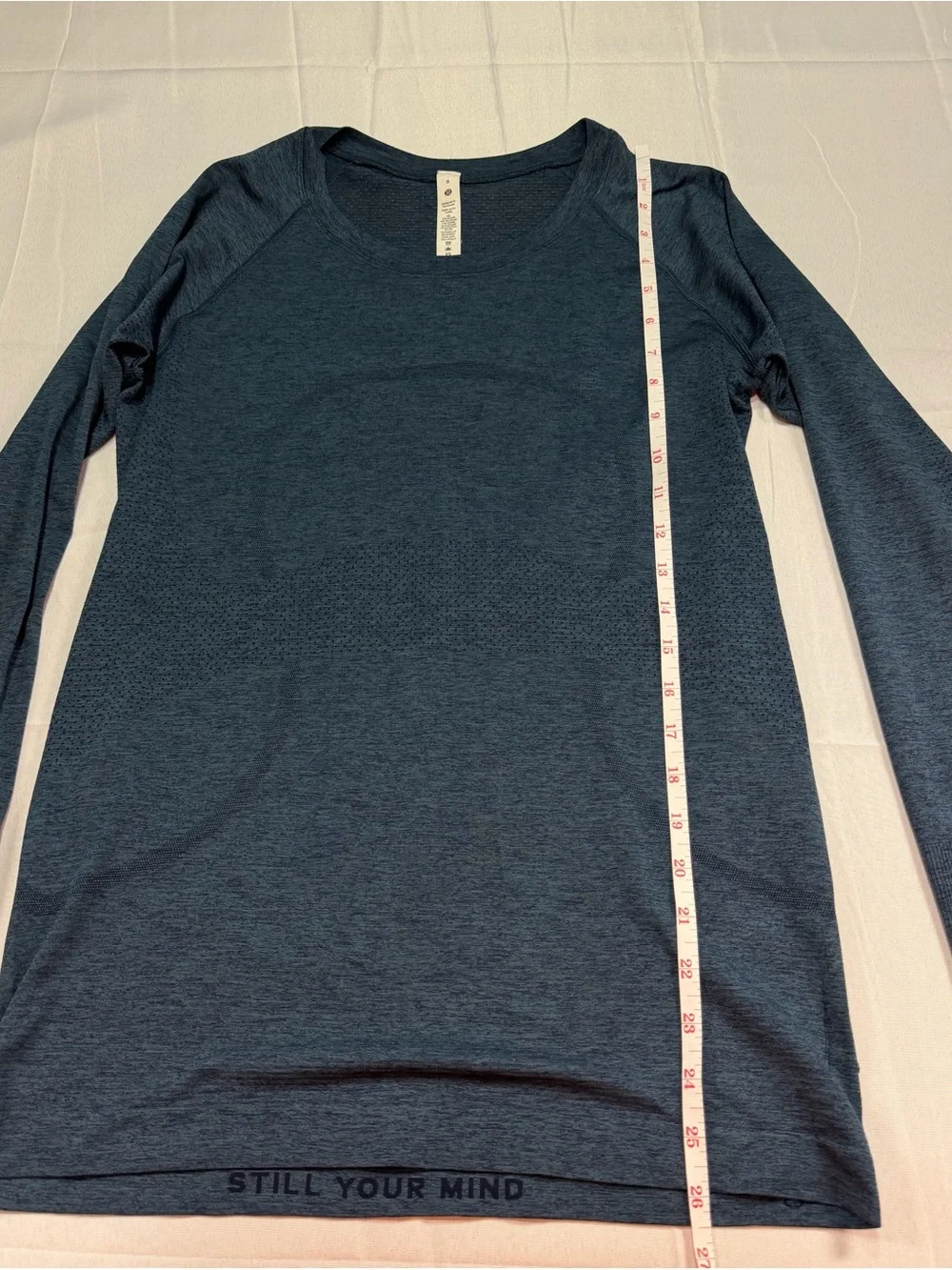 Lululemon Swiftly Tech Long Sleeve Shirt Women’s 8 Blue Thumbholes Running